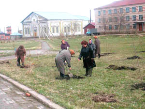 В  Порецком районе заложен новый парк в райцентре